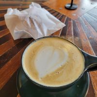 Latte at Passion Flour Patisserie in Salt Lake City