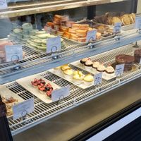 Sweet baked goods on display. at Passion Flour Patisserie in Salt Lake City