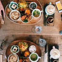 Lunch set and drinks. at Simme in Ise