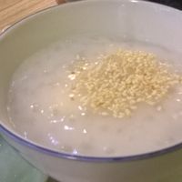 Banana, coco milk and tapioca at Vege Saveurs in Paris