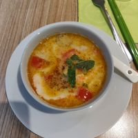 Thai soup with coconut milk at Vege Saveurs in Paris