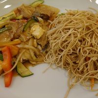 Porc sate at Vege Saveurs in Paris