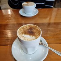 Sticky date and chai lattes! at Veggie Vie in Adelaide