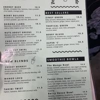Updated menu  at Veggie Vie in Adelaide