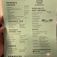 Updated menu  at Veggie Vie in Adelaide