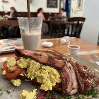 Scrambled tofu!  at Veggie Vie in Adelaide