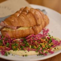 Ham and cheese croissant at Veggie Vie in Adelaide
