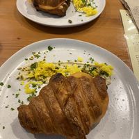 Amazing cheese and tomato croissant and a croissant with cheese, tomato and ham. A fabulous find in Adelaide. Wonderful service, tasty food and a diverse menu that will please all  at Veggie Vie in Adelaide