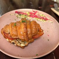 Cheese and tomato croissant, how good does that look!?!  at Veggie Vie in Adelaide