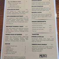 Brunch Menu at Veggie Vie in Adelaide