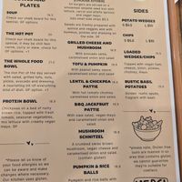 Lunch Menu at Veggie Vie in Adelaide