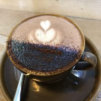 Hot chocolate (soy)  at Veggie Vie in Adelaide