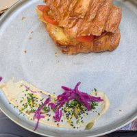 Croissant with the lot at Veggie Vie in Adelaide