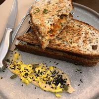 Potato toastie   at Veggie Vie in Adelaide