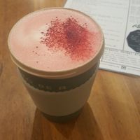 Beetroot Latte at Veggie Vie in Adelaide