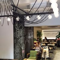 The light fixture in the entryway is cool; kind of reminds me of an octopus. Too bad the food is bland and unsatisfying and the service is atrocious. at Cafe the 6BT in Tokyo