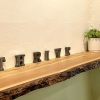 Lots of plants and inspiration   at Thrive Juice Bar and Kitchen in Bar Harbor