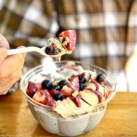 Blue Mermaid bowl  at Thrive Juice Bar and Kitchen in Bar Harbor