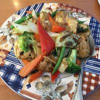 Vegan Drunken Noodles with Tofu  at Ruk Mae in Stoughton