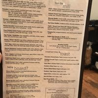 Breakfast menu at The Farmer's Daughter in North Easton