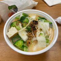 Vegan "Coconut Veggie Tofu NOODLE SOUP".  at Wei's Noodle House in Ottawa