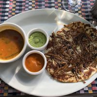 Mushroom Uttapam  at Paper Dosa in Santa Fe