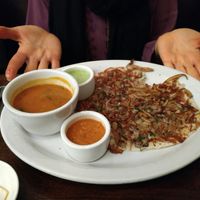 Mushroom Medley Uttapam  at Paper Dosa in Santa Fe