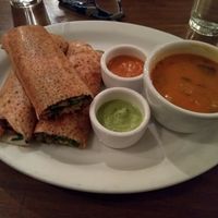 spinach & fennel dosa at Paper Dosa in Santa Fe
