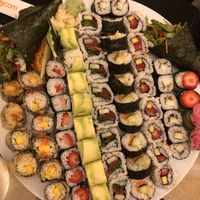 Vegan sushi platter at Teppan in Porto