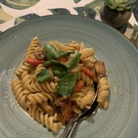 Mushroom pasta - so gooooood!  at Kiwi Vegan Cafe in Tbilisi