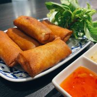 Vegetable deep fried spring roll at Baan Ying in Samut Prakan