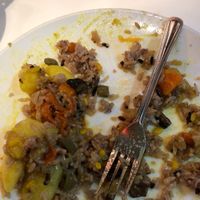 my messy plate at CS Vegan in Hong Kong Island