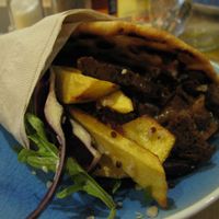 Vegan gyros at Casa Griega in Barcelona