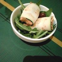 Zucchini and tofu at Casa Griega in Barcelona