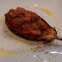 Stuffed aubergine at Casa Griega in Barcelona