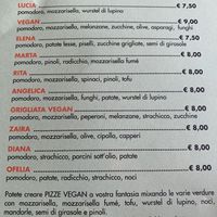 Menu at Pizzeria Gardesana in Bussolengo
