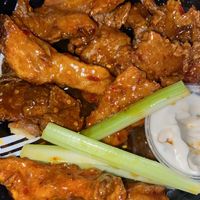 Vegan wings with Sweet Homestyle sauce at Triangle Tavern in Philadelphia