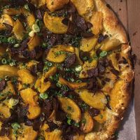 Loaded baked potato pizza  at Triangle Tavern in Philadelphia