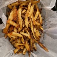 Fries of course   at Triangle Tavern in Philadelphia