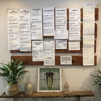 Menu board at Not Only Juice in Willimantic