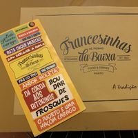 Francesinha da Baixa menu  at Francesinhas Al Forno da Baixa in Porto