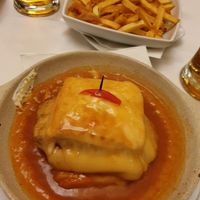 Francesinha with Seitan at Francesinhas Al Forno da Baixa in Porto