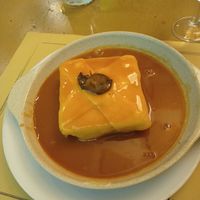 Francesinha de tofu at Francesinhas Al Forno da Baixa in Porto