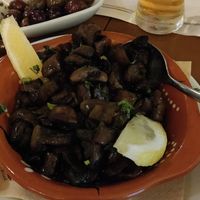 Seasoned mushrooms at Francesinhas Al Forno da Baixa in Porto