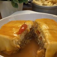 Francesinha seitán  at Francesinhas Al Forno da Baixa in Porto