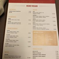 Vegan menu   at Francesinhas Al Forno da Baixa in Porto