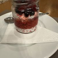 Wild berries cheesecakee  at Francesinhas Al Forno da Baixa in Porto