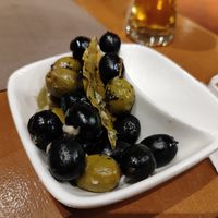 Olives at Francesinhas Al Forno da Baixa in Porto