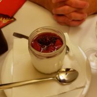Excellent cheesecake! at Francesinhas Al Forno da Baixa in Porto