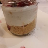 Wild fruits cheescake at Francesinhas Al Forno da Baixa in Porto